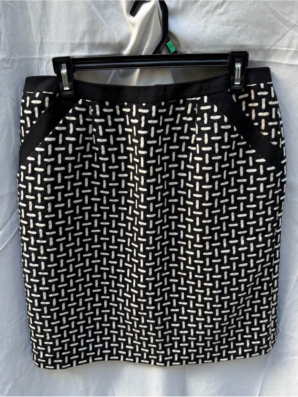 Talbots Black and White Textured Pencil Skirt